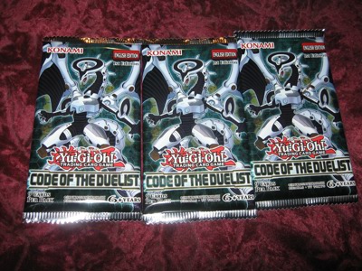 3 ST CODE OF THE DUELIST YU-GI-OH BOOSTER PAKET 9 KORT I VARJE PAKET