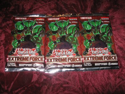 3 ST EXTREME FORCE YU-GI-OH BOOSTER PAKET 9 KORT I VARJE PAKET